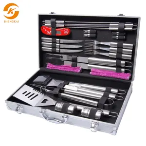 Grill Tools 26PCS BBQ Grill Tool Set Barbecue Accessory BBQ Tools Bbq Tool Set Grill Snap On Storage Case