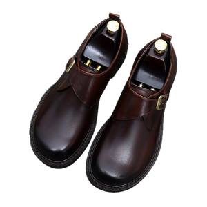 High-quality British-style Oxfords Men's Business Casual Leather <b>Shoes</b> Evergreen Design Genuine Leather Upper Lace-up Closure - Product Image 1