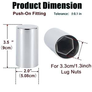 <span class=keywords><strong>Cache</strong></span>-écrous de roue de 33 mm (4-1/4 po) à visser, à dessus plat, de remplacement pour semi-remorques <span class=keywords><strong>Volvo</strong></span> International - Product Image 6