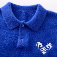 Pull-over en mohair tricoté anti-plis pour homme avec logo personnalisé, 300g, manches longues, tricot décontracté pour l'hiver