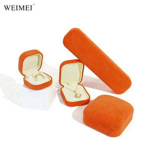 WEIMEI Wholesale Round Corner Velvet Large Storage Jewelry <b>Box</b> For Rings <b>Earrings</b> Necklaces Bracelets Gift Packaging <b>Box</b> - Product Image 6