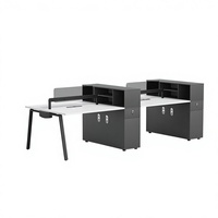 Estación de Trabajo de Oficina Modular de Madera Sólida Ecológica y Moderna Shuo Ran, Escritorio para 2-8 Personas con Cajones Integrados para Archivos