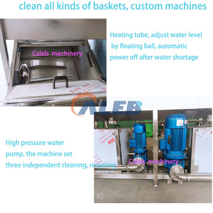 Machine de nettoyage industrielle pour conteneurs alimentaires, seaux métalliques et plateaux à fruits, avec fonction de lavage à l'eau, recyclable - Product Image 5