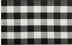 Aracón-alfombra a cuadros de algodón, tejido a mano, lavable, para interiores y exteriores, color blanco y negro - Product Image 4