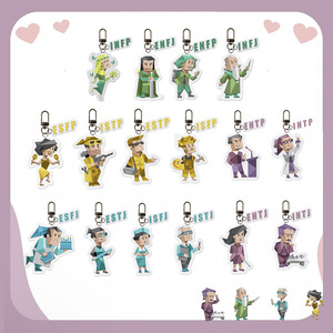 MBTI-Porte-clés de <span class=keywords><strong>type</strong></span> personnalité, pendentif cartable double face en acrylique, décoration de sac à dos - Product Image 2