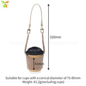 Portavasos Reutilizable para Llevar Café en la Mano, Fundas para Vasos con Correa Portátil, Soporte para Vasos con Asa - Product Image 3