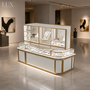 ตู้โชว์เครื่องประดับทันสมัย LUX พร้อมตู้กระจกและไฟ LED สำหรับร้านบูติก - Product Image 3