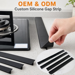 Bande d'étanchéité flexible en silicone sur mesure pour interstice de cuisinière et comptoir, bande de scellement pour écart de meuble de cuisine, anti-huile - Product Image 1