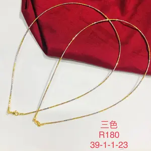 Xuping Dubai Vàng Trang Sức Thiết Kế 24K Chuỗi Vàng Vòng Cổ Cho Phụ Nữ, Dubai New Gold Chains Thiết Kế