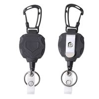 Porte-clés rétractable P-020 avec clip ceinture, mousqueton robuste à rebond automatique pour le camping