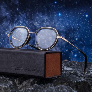 Lunettes de soleil rondes de style punk rétro personnalisées avec logo Partagas Wholesale Designer, protection UV400, pour hommes - Product Image 1