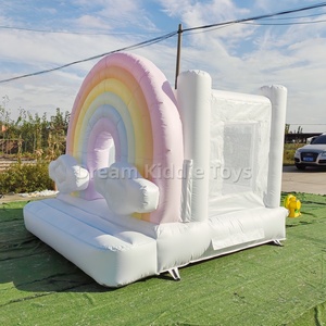 Château sautant de maison de videur gonflable d'arc-en-ciel de pastel de PVC de <span class=keywords><strong>10</strong></span> pieds pour la fête d'enfants - Product Image 2