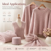 Hilo de fantasía tipo alpaca de pelo largo 1/9NM, esponjoso y peludo, mezcla de fantasía, para suéteres y bufandas, venta al por mayor a granel