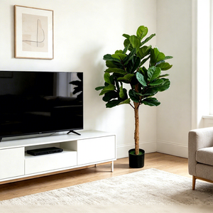 Árbol Artificial de Ficus Lyrata de Tacto Real, Decoración para Interiores y Exteriores, Jardín, Vestíbulo, Recuerdos de <span class=keywords><strong>Boda</strong></span> - Product Image 3
