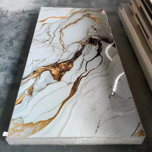 Feuilles <span class=keywords><strong>de</strong></span> marbre <span class=keywords><strong>en</strong></span> PVC protégées contre les UV Panneau décoratif résistant à la décoloration pour la véranda des États-Unis Surface facile à nettoyer pour la cuisine des États-Unis - Product Image 2
