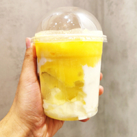 Vente en gros de gobelets jetables en plastique PET recyclables de 16 oz à paroi simple avec couvercles, logo personnalisé pour le thé, le vin, la tequila, la soda, le champagne
