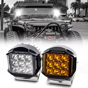 Atacado 12v 24v 45w feixe alto DRL ângulo de olho ip67 conduziu a luz do motorista pod conduziu a luz de trabalho Jee-p off-road luz de corrida