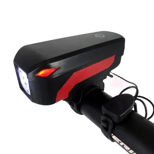 Haut-parleur 140db feu avant de vélo sonnette tactile T6 charge USB étanche haut-parleur intégré lumières de vélo