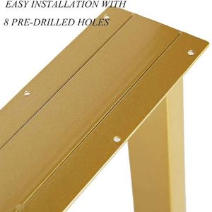 Pieds de table basse modernes en fer robuste, design carré, pour table à manger, salon, appartement - Product Image 4