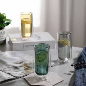 Tazas de café y té al por mayor resistentes a altas temperaturas, de doble vidrio transparente, para el hogar y el uso diario. - Product Image 2