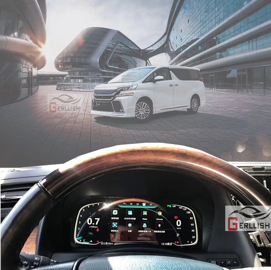 12 .. 3 дюйма для Toyota Crown Vellfire Alphard AH30 2015 ~ 2021 RHD Android LCD Спидометр кластер приборная панель GPS Мультимедиа