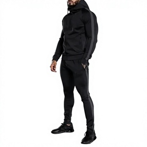 Men <b>Yellow</b> Hooded <b>Tracksuit</b> Full Sleeve Solid Color Casual Sportswear Side Pockets Drawstring Closure Regular Fit Winter - Product Image 4