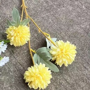 Arche florale assortie style forêt jaune, fleurs de mariage jaune-vert avec mur de fond pour diffusion en direct, produits finis - Product Image 6