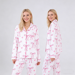 <span class=keywords><strong>Pigiama</strong></span> da Donna Personalizzato con Logo, in Cotone Modal e Bambù, Morbido Set Due Pezzi, Abbigliamento da Casa per Donna, Set <span class=keywords><strong>Pigiama</strong></span> <span class=keywords><strong>Familiare</strong></span> - Product Image 1