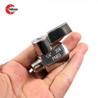 Mini vanne à bille en acier inoxydable 304 haute pression, filetage femelle BSP NPT 1/4 3/8 1/2 pouce pour système de compresseur d'air