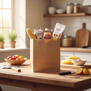 ถุงกระดาษคราฟท์พิมพ์ลายตามสั่ง ผลิตจากวัสดุรีไซเคิล พร้อมหูหิ้ว สร้างแบรนด์บรรจุภัณฑ์ของคุณด้วยโลโก้ สำหรับตลาดเกษตรกรและร้านขายสินค้าออร์แกนิก - Product Image 3