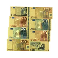 प्लास्टिक यूरोप के लिए बैंकनोट उपहार संग्रह यूरो 5 10 20 50 100 200 500 1000 सोने की पन्नी मढ़वाया निविड़ अंधकार डॉलर विधेयकों
