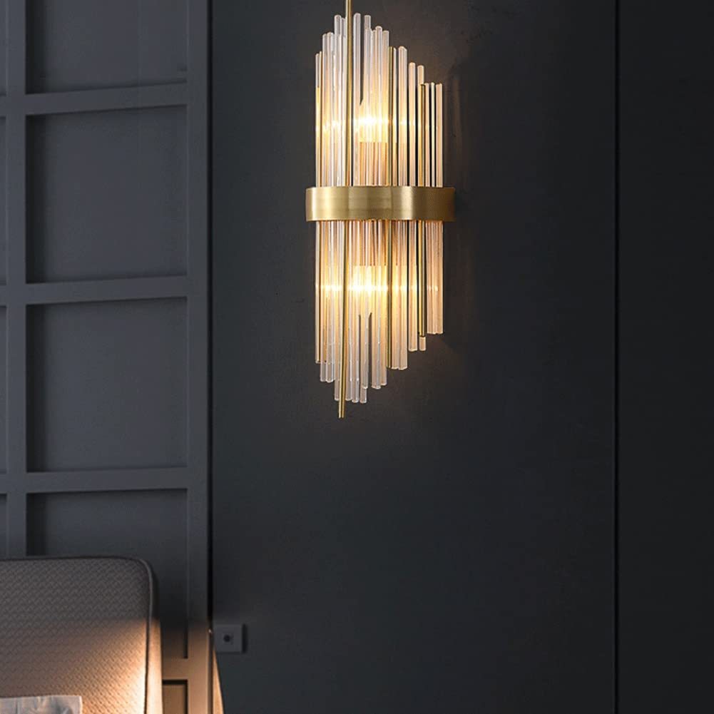 Mid Century Glass Rods Wall Sconce Crystal Glass Wall Light Modern Style Elegant Wall Mounted Lighting · image 6