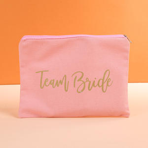 1 pezzo personalizzato regalo del ringraziamento modello di tela borsa per il trucco da viaggio <span class=keywords><strong>wc</strong></span> custodia custodia per cosmetici <span class=keywords><strong>cerniera</strong></span> per addio al nubilato - Product Image 5