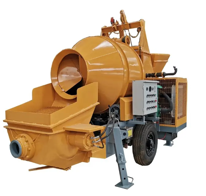 MINLE JBT30 küçük taşınabilir dizel beton pompası ve beton mikser makinesi satılık