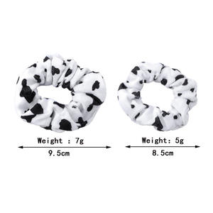 Coletero con Estampado <span class=keywords><strong>de</strong></span> <span class=keywords><strong>Vaca</strong></span> Blanca y Negra en Estilo Coreano, Elegante, Casual, Simple, Retro, Coletero <span class=keywords><strong>de</strong></span> Felpa - Product Image 5