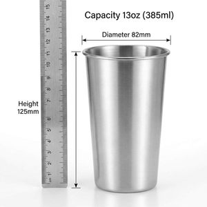 Vasos de Acero Inoxidable Apilables e Irrompibles de 330 ml con Tapa de PP, para Beber, Cerveza, Viajes, Camping y Uso Diario, Venta al Por Mayor - Product Image 3
