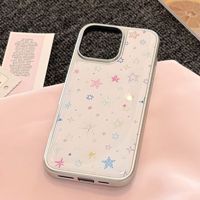 Dopamine-Étoiles Dorure Coque de téléphone pour Iphone16 16pm plus pro 15 15pm plus pro 14pm plus pro 14 13 13pm 13pro 12 11 Coque en époxy