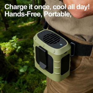 Ventilatore da Cintura Robusto per Lavoro all'Aperto 8000mAh Ventilatore Portatile con Clip da Cintura e <span class=keywords><strong>Power</strong></span> Bank 13000RPM Vento Forte e Torcia LED - Product Image 3