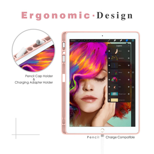 Étui de protection pour iPad Pro 9.7, <span class=keywords><strong>MoKo</strong></span>, support de crayon fin et léger, coque intelligente, fonction de réveil et de mise en veille automatique, couleur or rose - Product Image 3