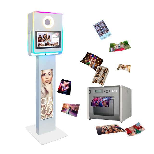 Lightweight 15.6" Touch Screen Photo Booth DSLR Selfie Photo Booth with LCD Stand for Parties