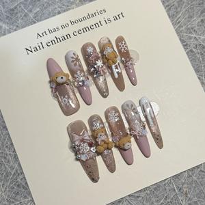 Nouveau produit lancé. Robe en forme de <span class=keywords><strong>petit</strong></span> chien de Brei avec une frange noire et un nail art artisanal de style <span class=keywords><strong>français</strong></span> - Product Image 5