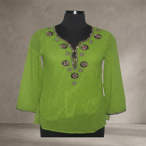 Designer Georgette Embroidered Tunic Kurti for <b>Women</b> - Product Image 3