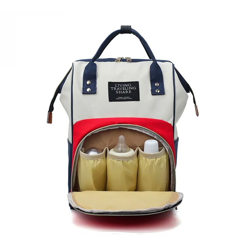 أرخص سعر الجملة تصميم جديد الأم الطفل حقيبة المحمولة أكسفورد حفاضات حقيبة الطفل حقيبة ظهر للحفاضات