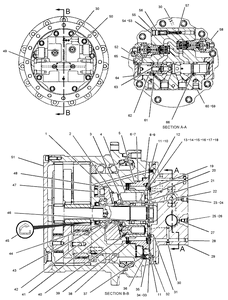 Boîte de réduction de vitesse 312C 312CL 314C pour pièces de rechange d'excavatrice 1912619 191-2619, transmission finale sans moteur - Product Image 5