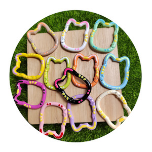 مشابك حلقة تسلق الربيع على شكل قطة كرتونية خطاف مفتاح لسلاسل المفاتيح حقيبة زجاجة ماء معلقة مشبك سلسلة ملحقات موصل - Product Image 3