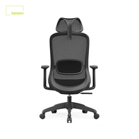 Chaise de bureau en maille moderne avec appui-tête réglable, pivotante et design exécutif, coussin en mousse épaisse confortable pour une utilisation prolongée