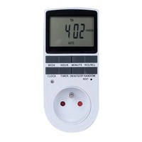Enchufe de Pared Eléctrico Digital Programable Semanalmente con Temporizador y Reloj