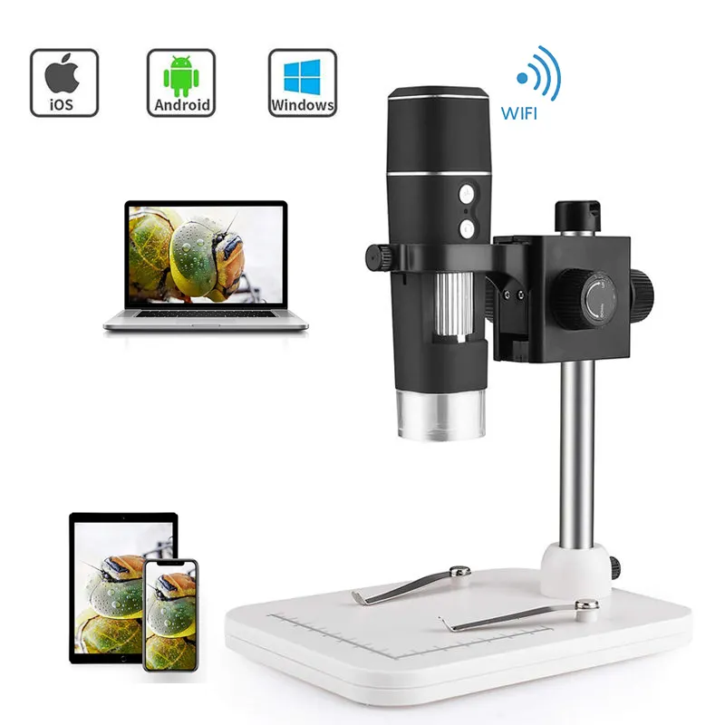 1000X wifi microscopio cámara inalámbrica usb microscopio digital con compatible con iPhone iPad Android Mac Windows