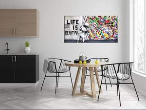 قماش جرافيتي ديكور جداري فني-ديكور حائط ملون-للأولاد المراهقين الجاهزين للتعليق مقاس 40 × 20 بوصة - Product Image 4