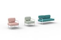 Ensemble de canapés de luxe en tissu italien pour bureau, appartement et hôtel – Collection de mobilier de détente